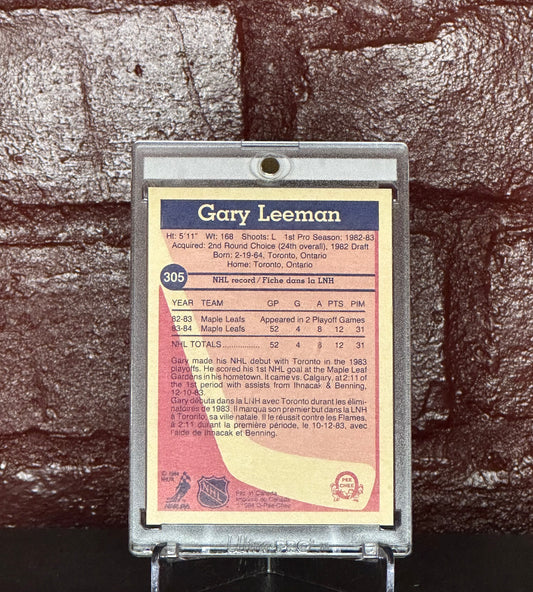 1984-85 OPC, GARY LEEMAN ROOKIE, #305