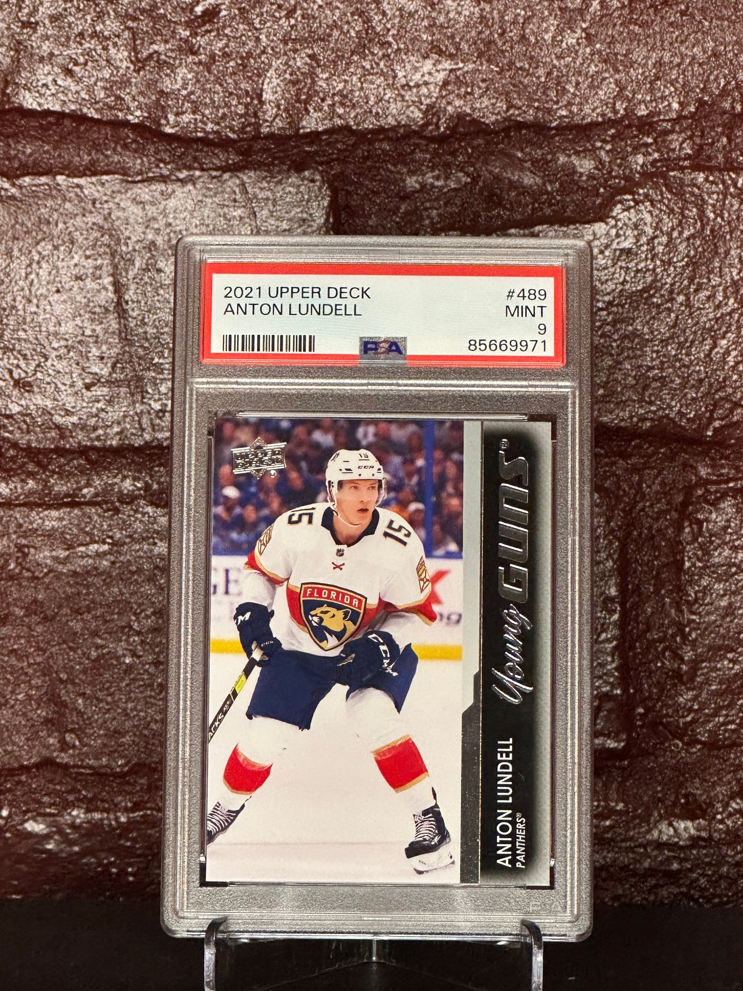 2021 UD, ANTON LUNDEL, YOUNG GUNS, #489, PSA 9 MINT