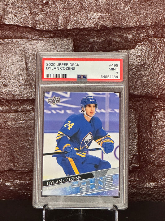 2020 UD, DYLAN COZENS, YOUNG GUNS, #495, PSA 9 MINT