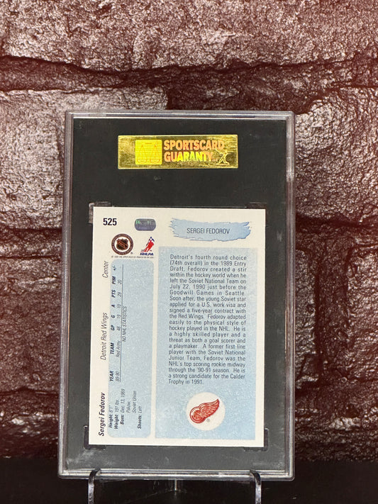 1990-91 UPPER DECK, SERGEI FEDEROV ROOKIE, #525, SGC 96 MINT 9