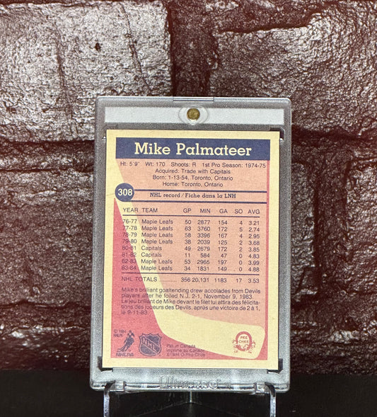 1984-85 OPC MIKE PALMATEER, #308, GEM MINT
