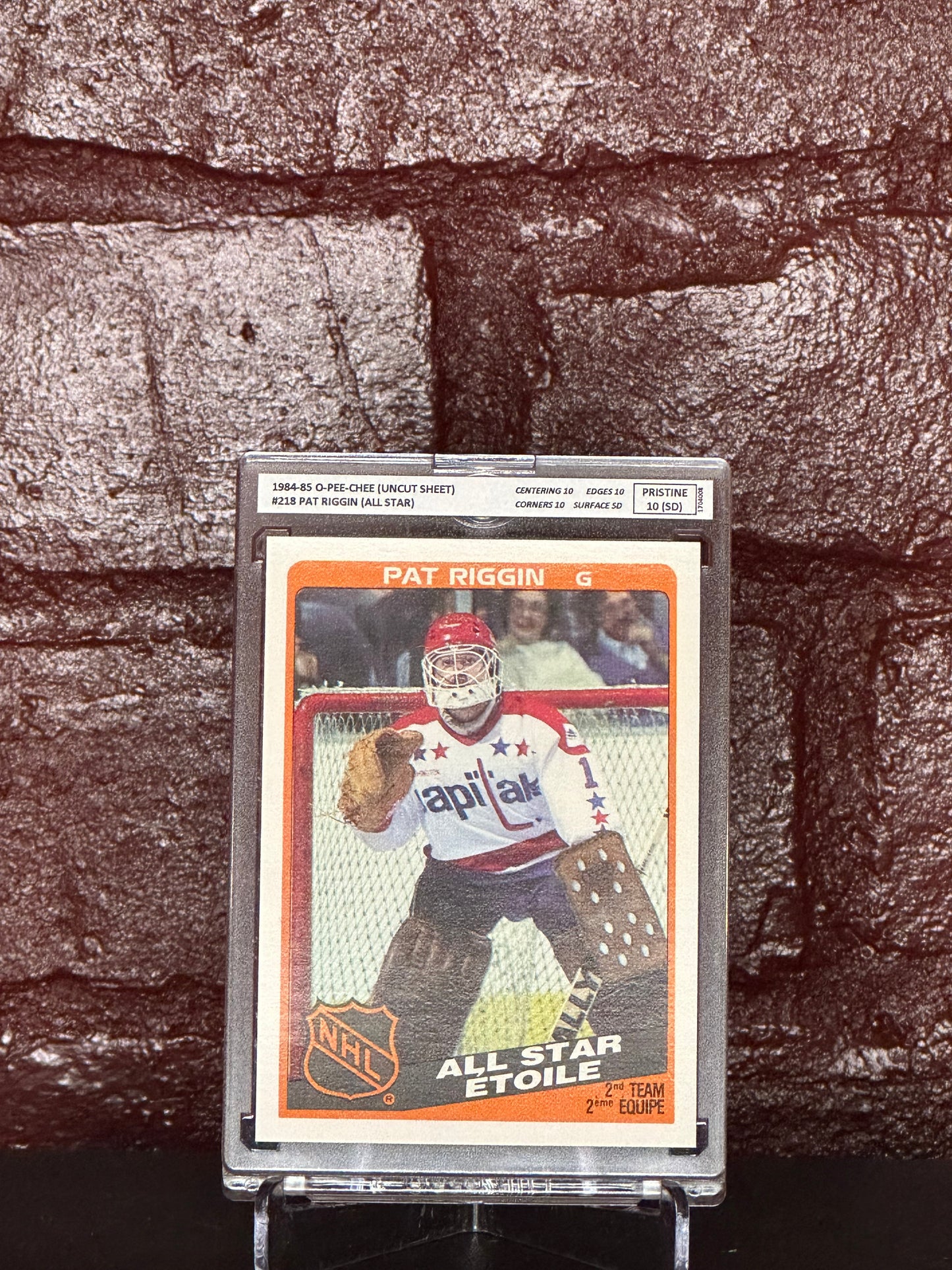 1984 OPC, PAT RIGGIN ALL STAR, #218, PRISTINE 10