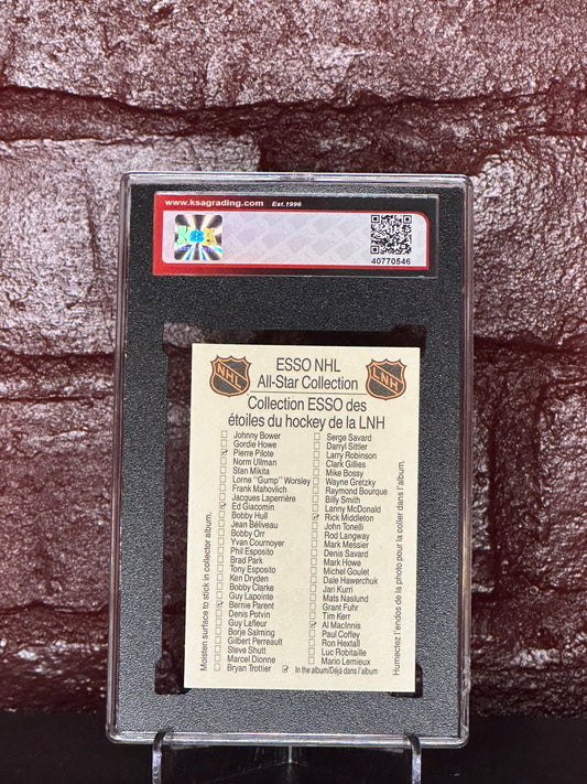 1988-89 WAYNE GRETZKY, ESSO ALL-STAR COLLECTION, AUTO, KSA 9 MINT