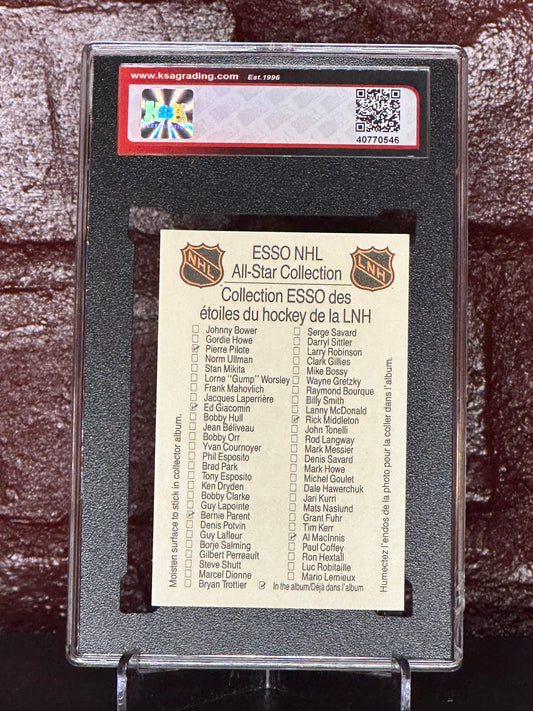 1988-89 WAYNE GRETZKY, ESSO ALL-STAR COLLECTION, AUTO, KSA 9 MINT