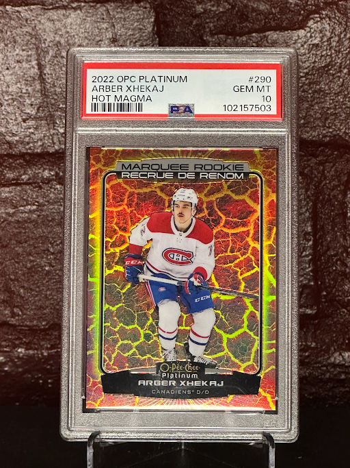 2022 OPC Platinum, ARBER XHEKAJ, Hot Magma, #290, 348/499, PSA 10 GEM MINT