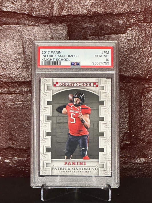 2017 PANINI, PATRICK MAHOMES ll, KNIGHT SCHOOL #PM, PSA 10 GEM MINT