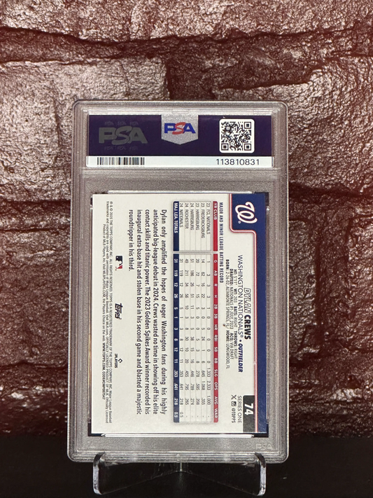 2025 TOPPS, DYLAN CREWS, RAINBOW FOIL, #74, PSA 10 GEM MINT