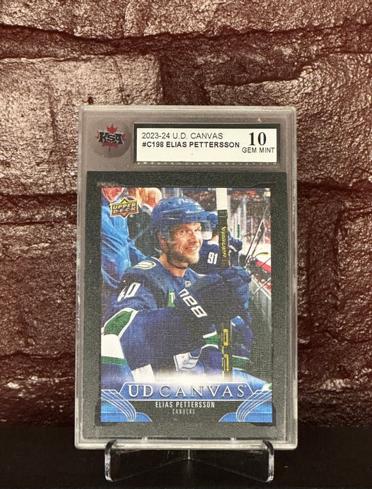 ELIAS PETTERSSON 2023-24 UD Canvas #C198, KSA 10 GEM MINT