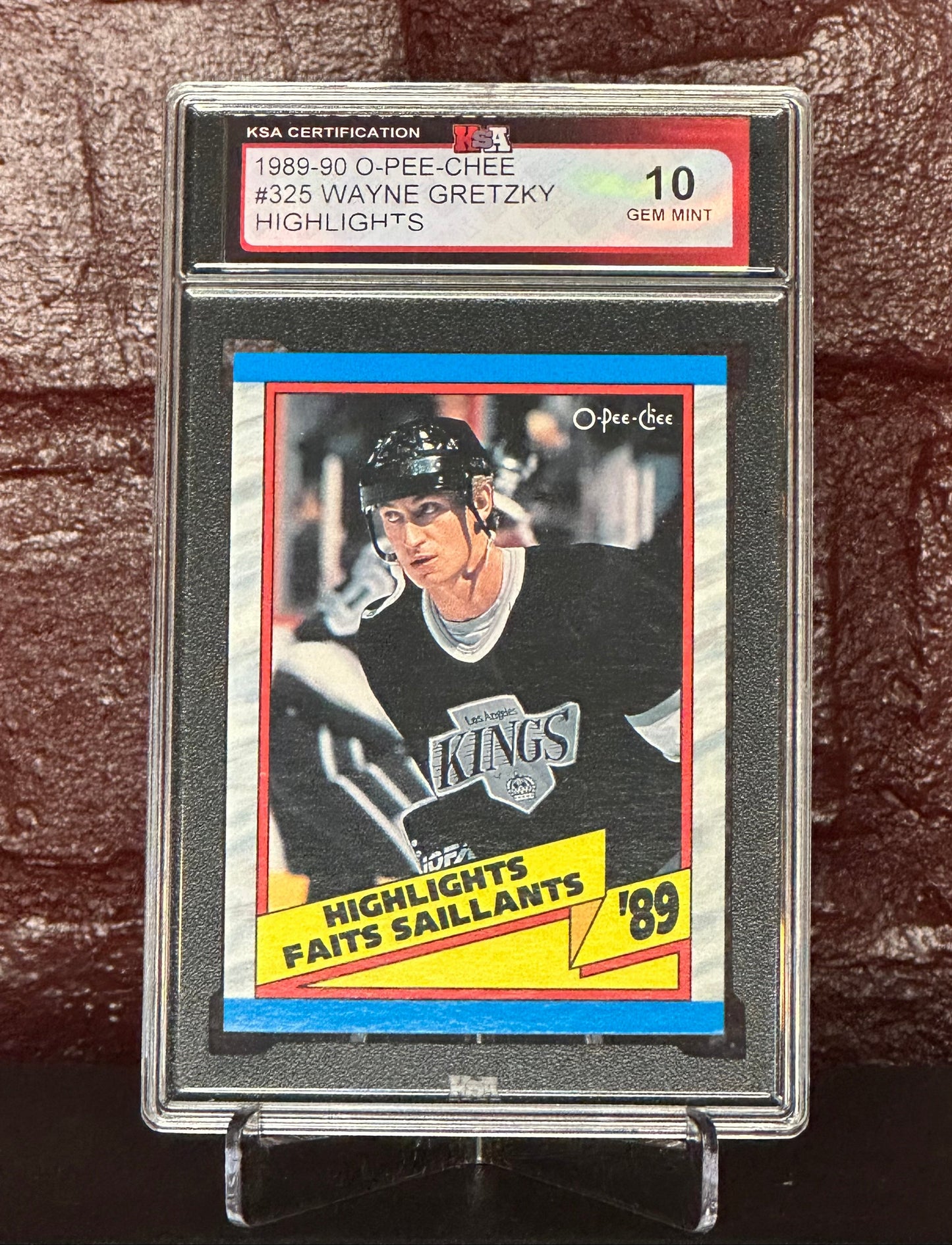 WAYNE GRETZY 1989-90 (FRENCH) HIGHLIGHTS #325, KSA 10