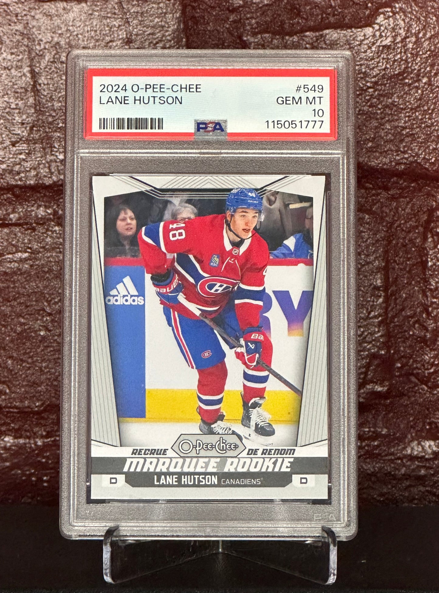LANE HUTSON 2024 OPC MARQUEE ROOKIE #549, PSA 10