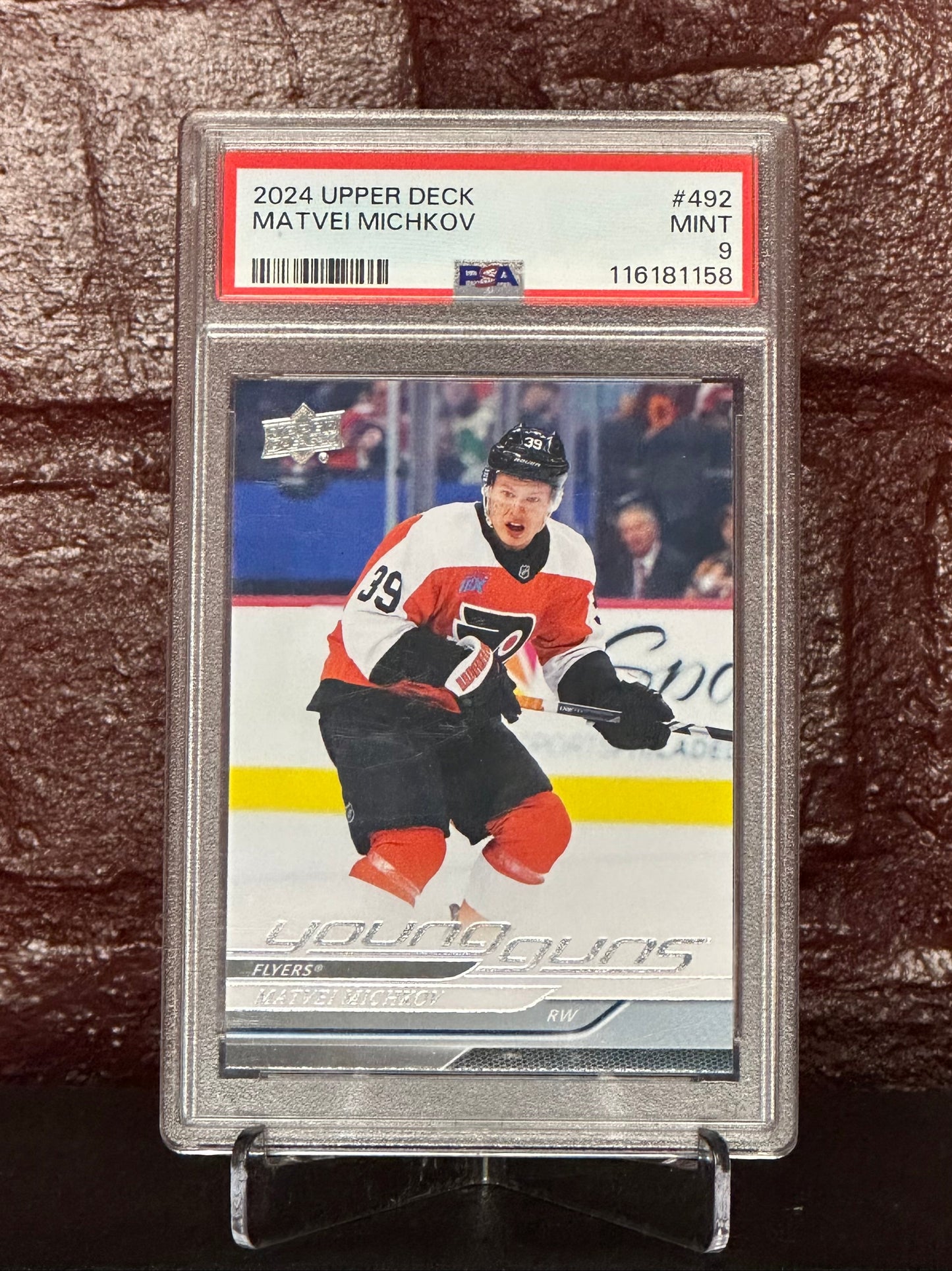 Matvei Michkov 2024 UD Young Gungs #492, PSA 9 MINT