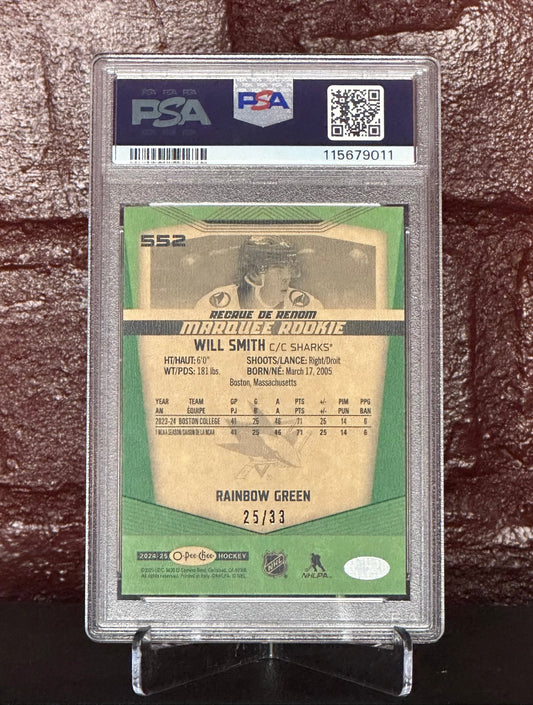 Will Smith 2024 OPC Rainbow Green 25/33 #552, PSA 9 MNT