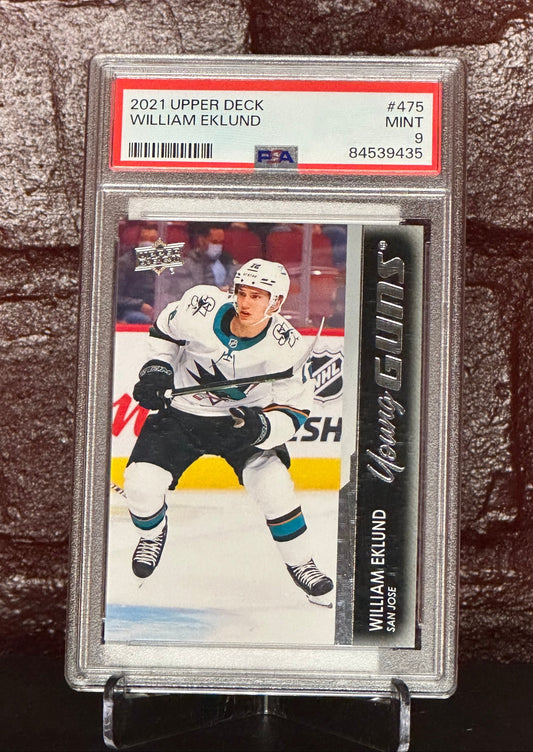 William Eklund 2021 UD Young Guns #475, PSA 9 MINT