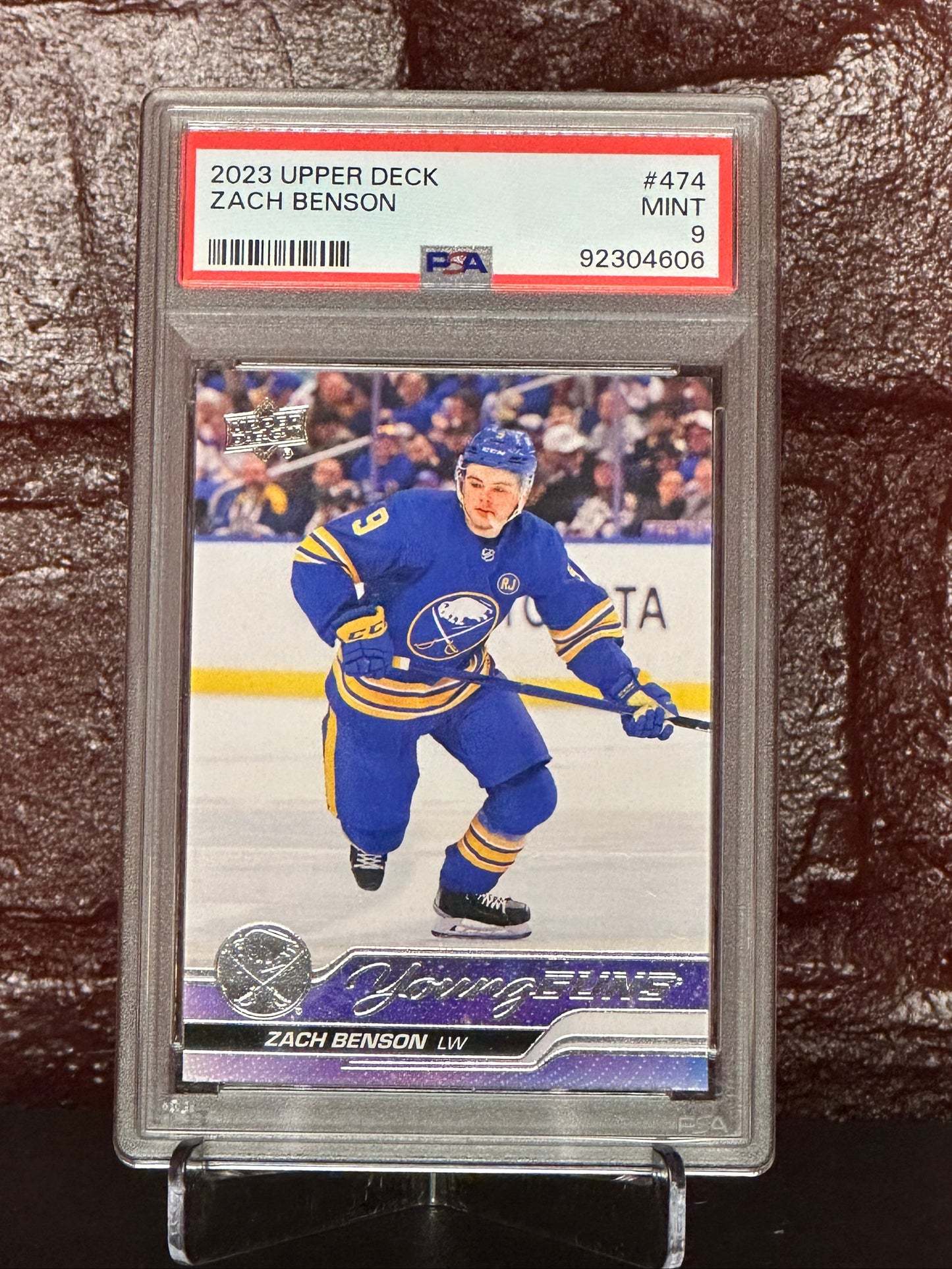 Zack Benson 2023 UD Young Gungs #474, PSA 9 MINT