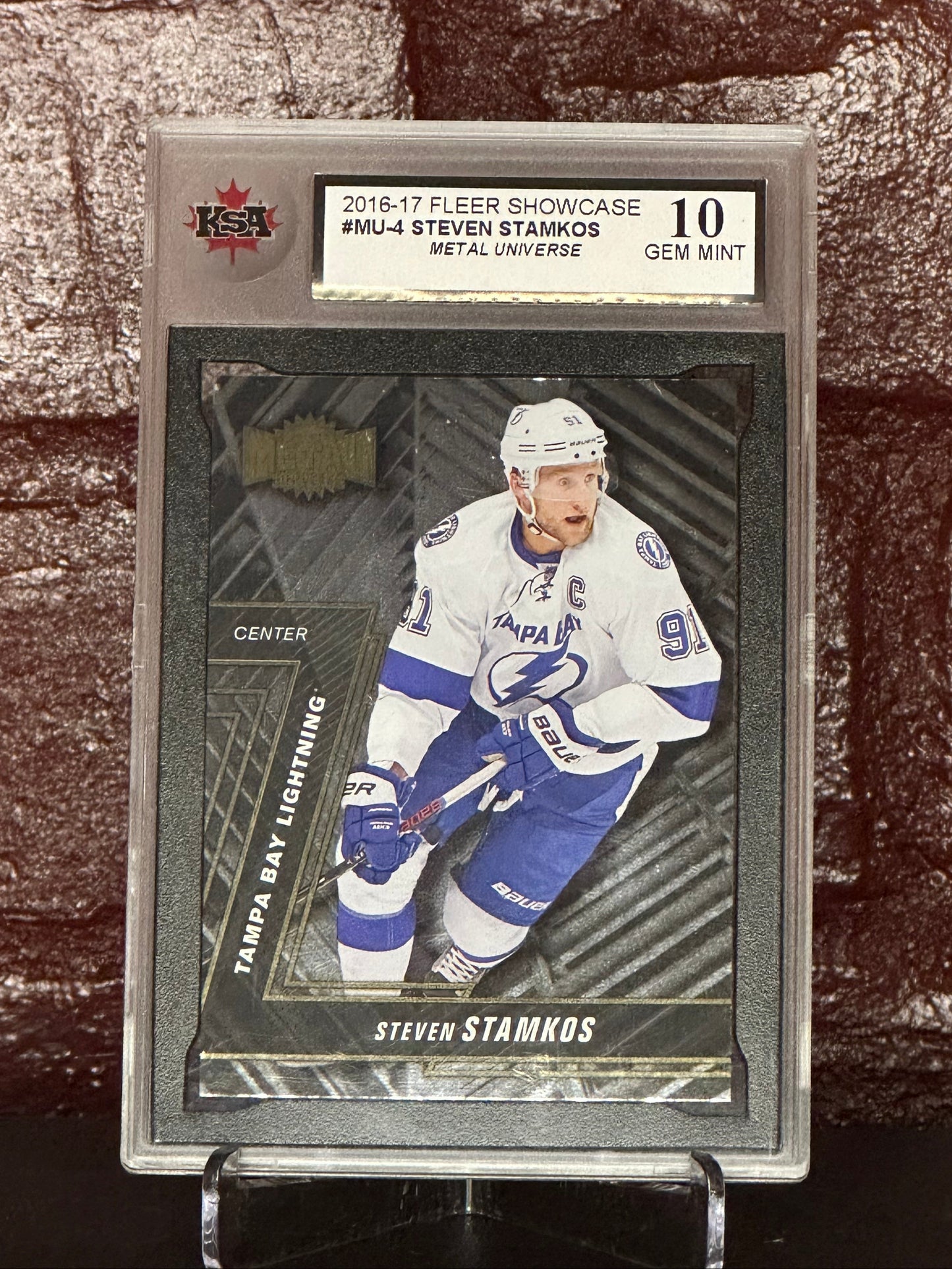 Steven Stamkos 2016-17 Fleer Showcase #MU-4 Metal Universe, KSA 10 GEM MINT