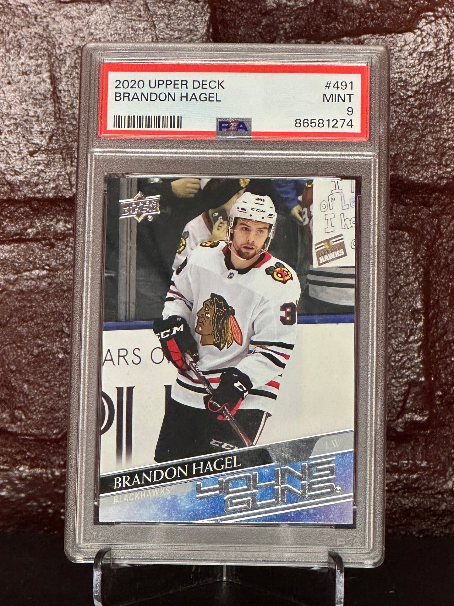 Brandon Hagel 2020 UD Young Guns #491, PSA 9 MINT
