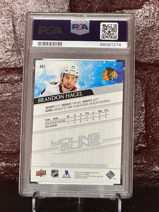 Brandon Hagel 2020 UD Young Guns #491, PSA 9 MINT