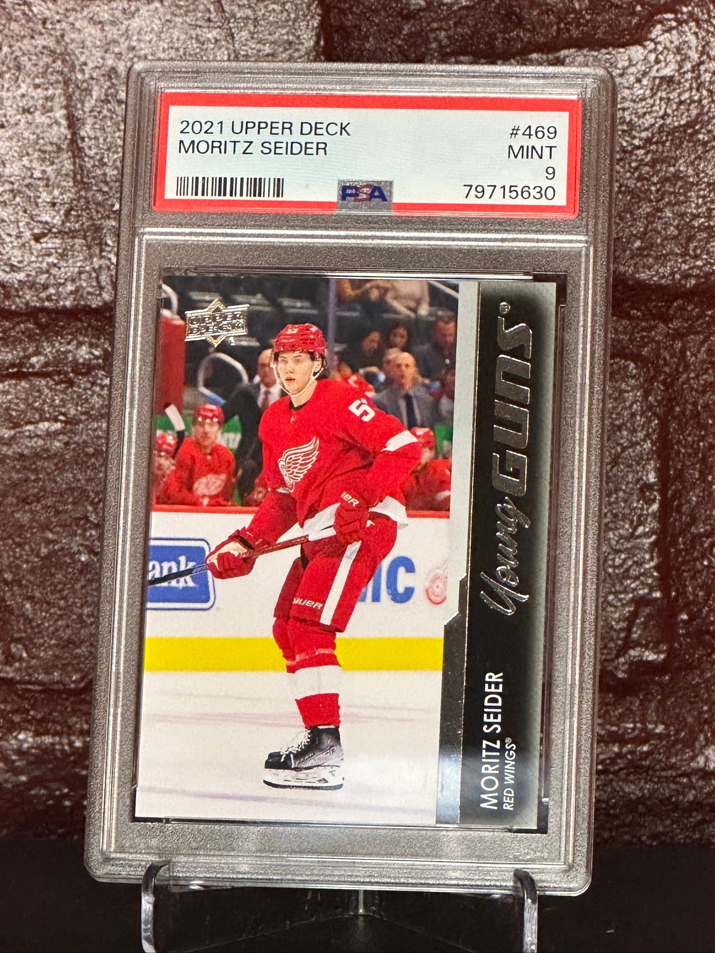 Moritz Seider 2021 UD  Young Guns #469, PSA 9 MINT