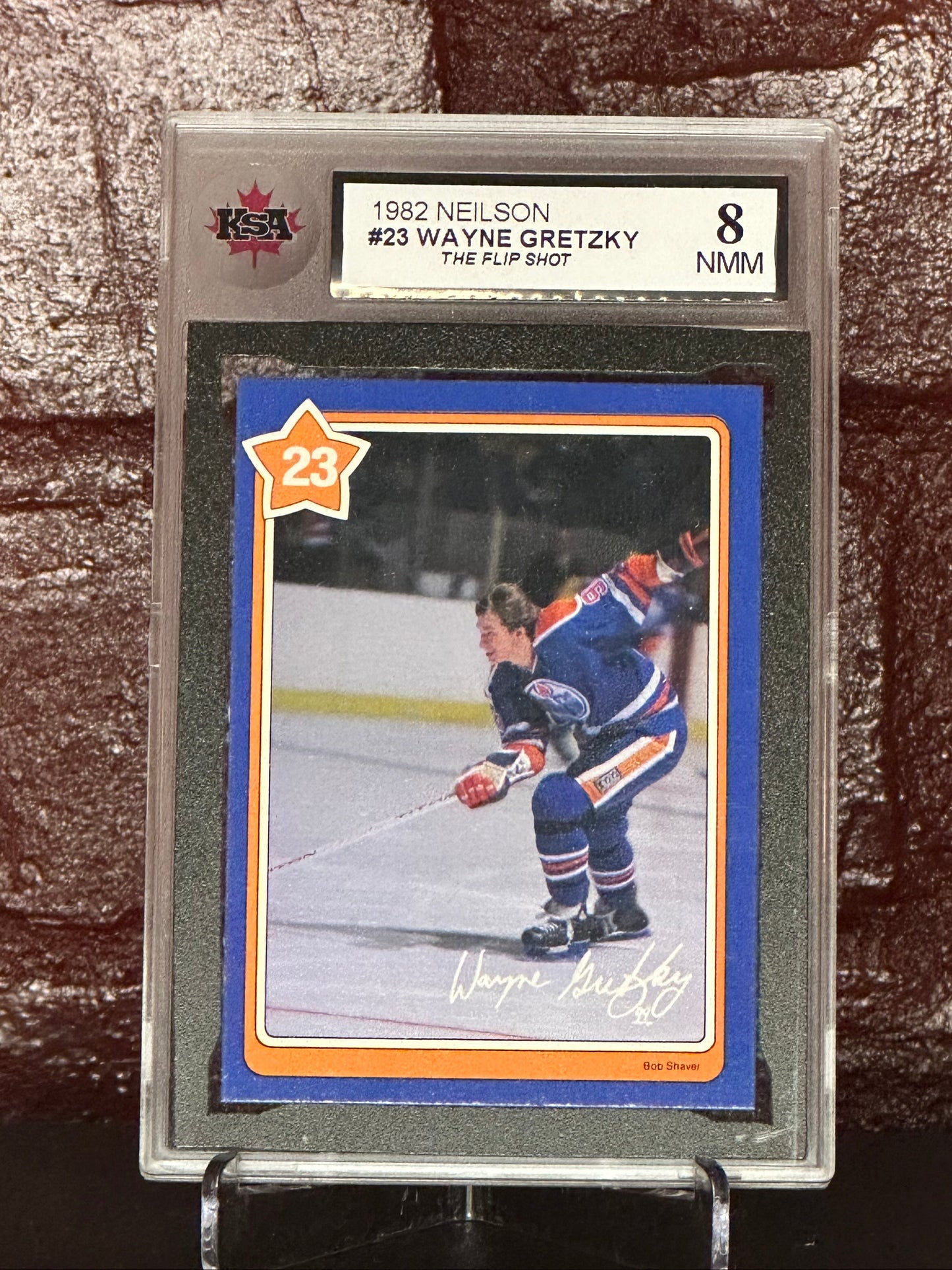 Wayne Gretzy, 1982 Neilson #23, The Flip Shot, KSA 8 NMM
