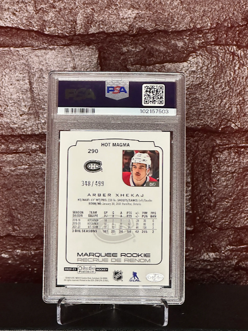 2022 OPC Platinum, ARBER XHEKAJ, Hot Magma, #290, 348/499, PSA 10 GEM MINT