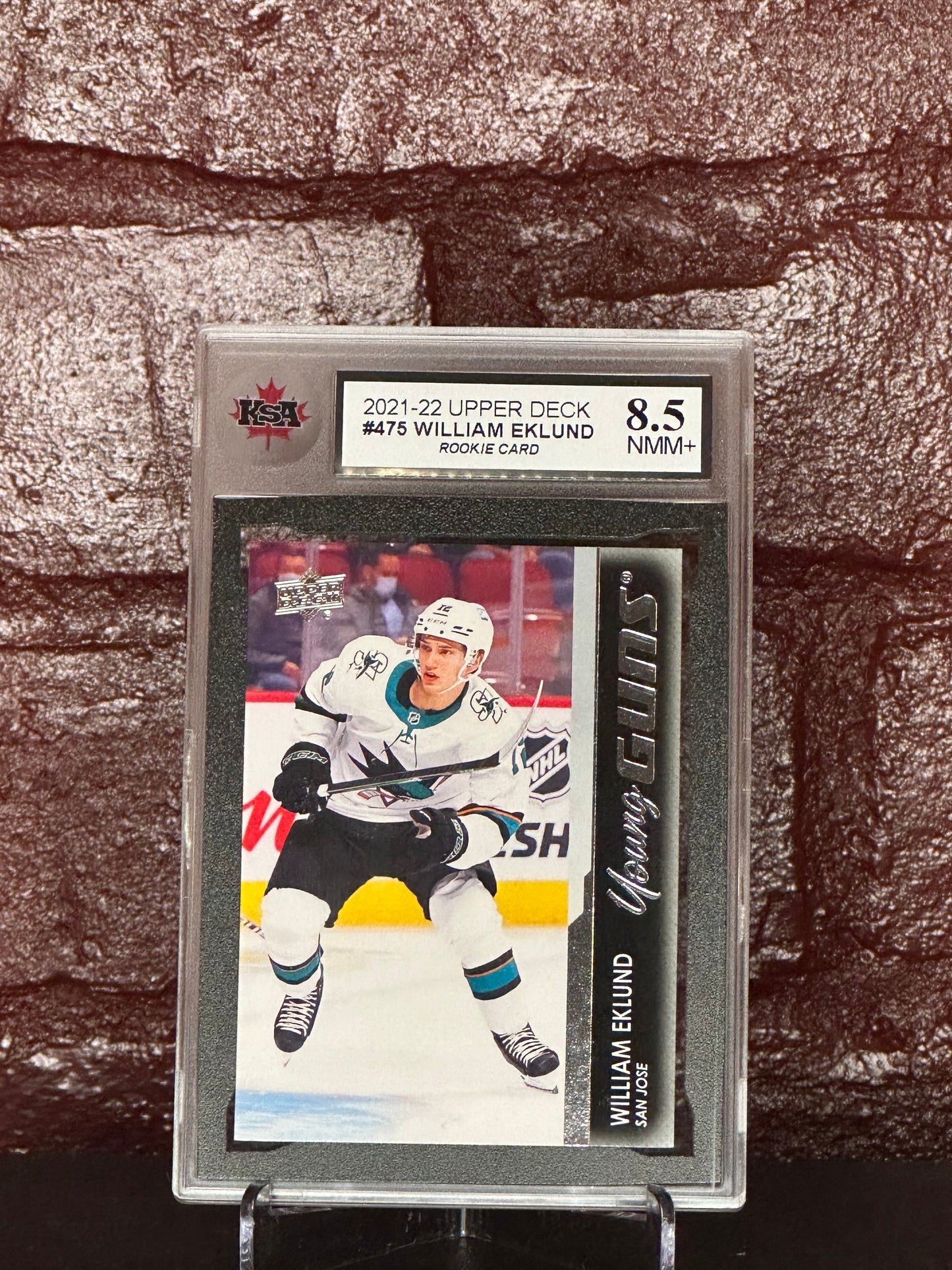 2021-22 UPPER DECK, WILLIAM EKLUND, YOUNG GUNS, #475, KSA 8.5 NMM